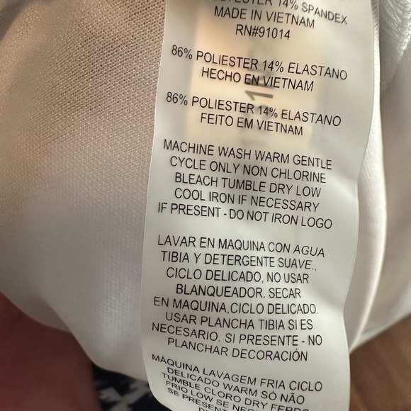 Women’s Blue and White Patterned Skort, XL - Picture 6 of 6